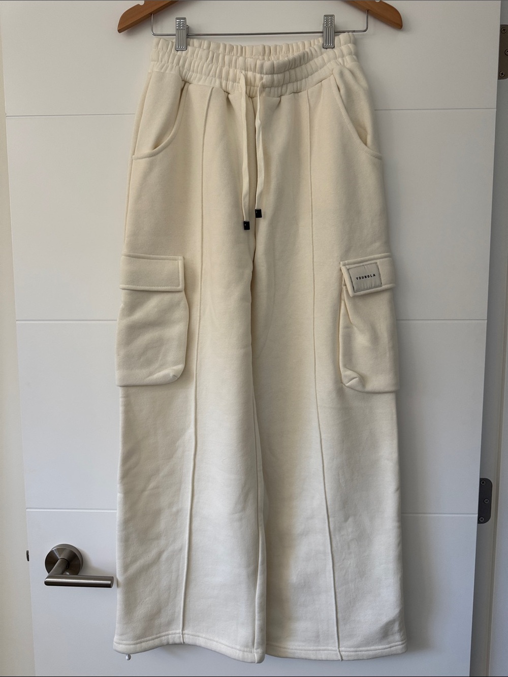 YoungLA Cream Cargo Joggers
